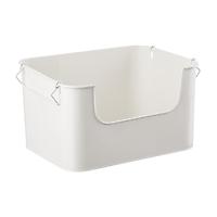 The Container Store Metal Stackable Bin White