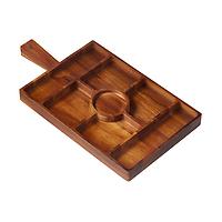 The Container Store 7-Section Serving Board Natural Acacia