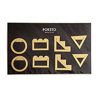 Poketo Geometric Page Markers Brass Pkg/8