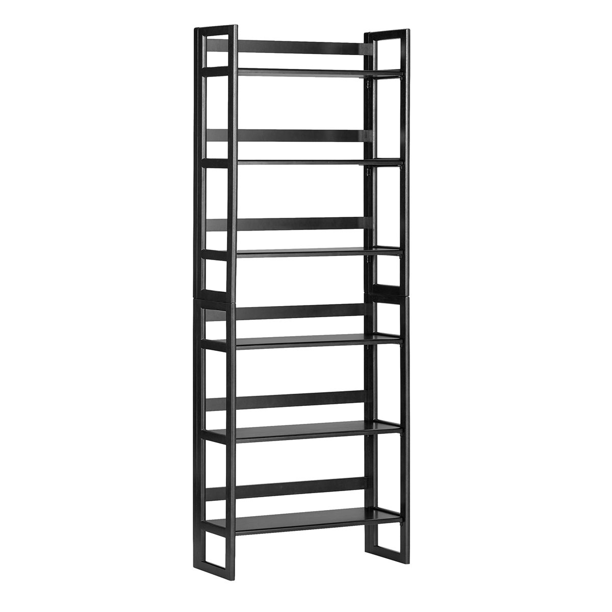 Java Solid Wood Stackable Folding Bookshelf The Container Store