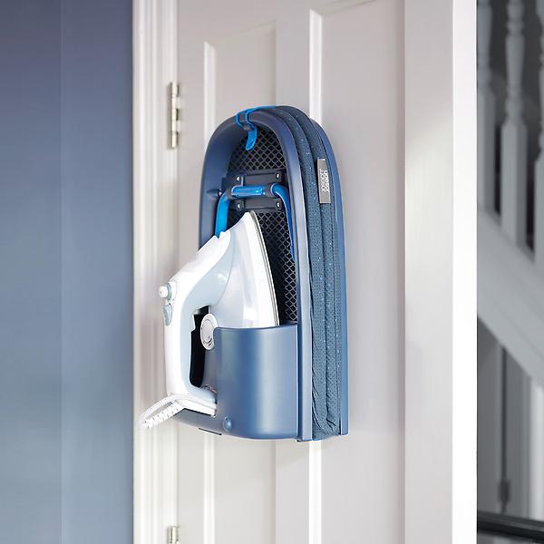 Blue Over-the-Door Compact Folding Ironing Board