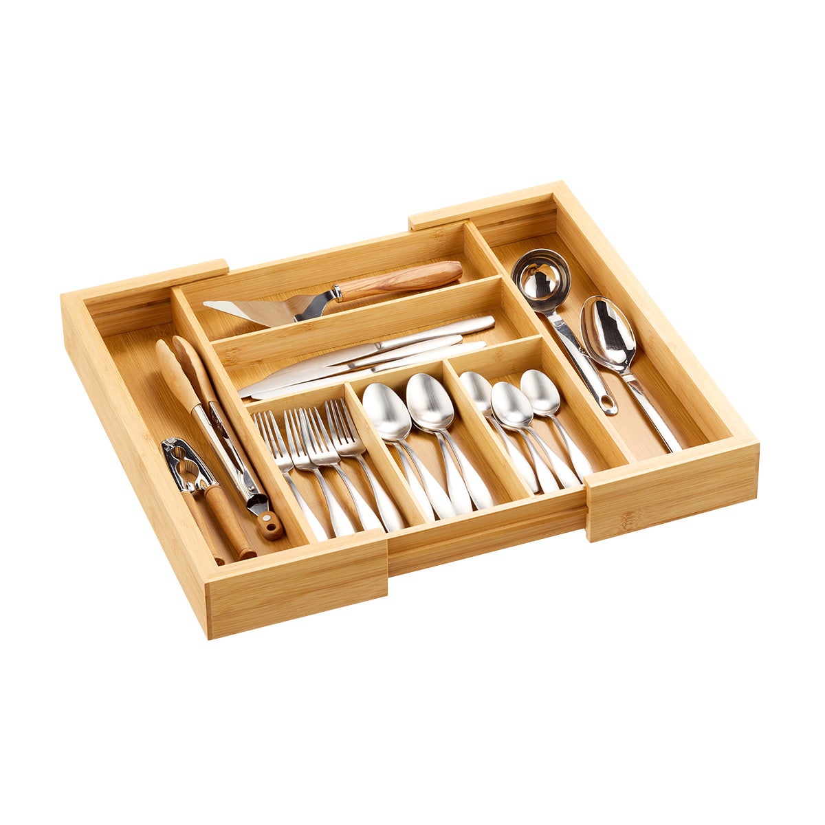 The Container Store Bamboo Silverware Tray
