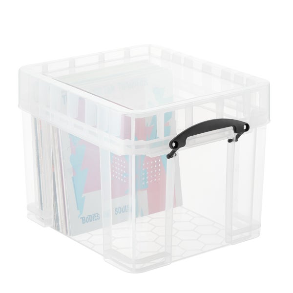 mDesign® Clear 4-Section Craft Caddy with Handle