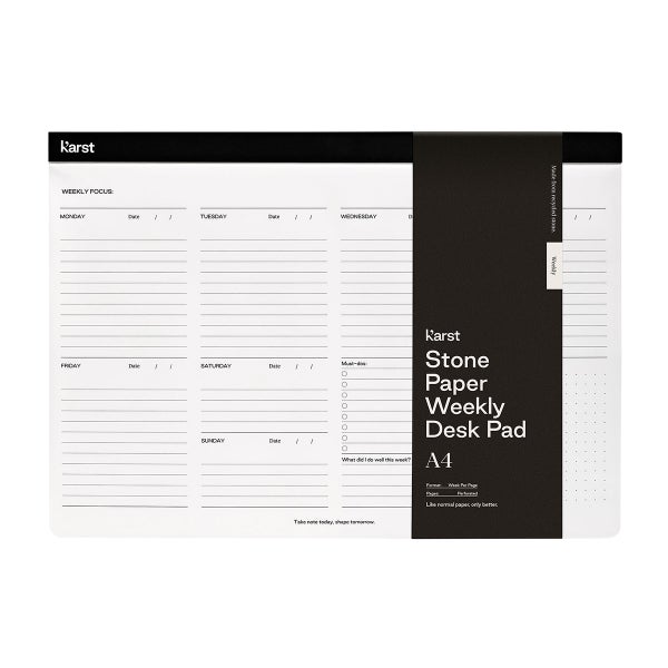 Karst Stone Paper Weekly Deskpad