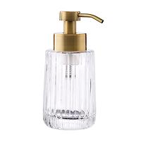 Ribbed Glass Foaming Soap Pump Clear