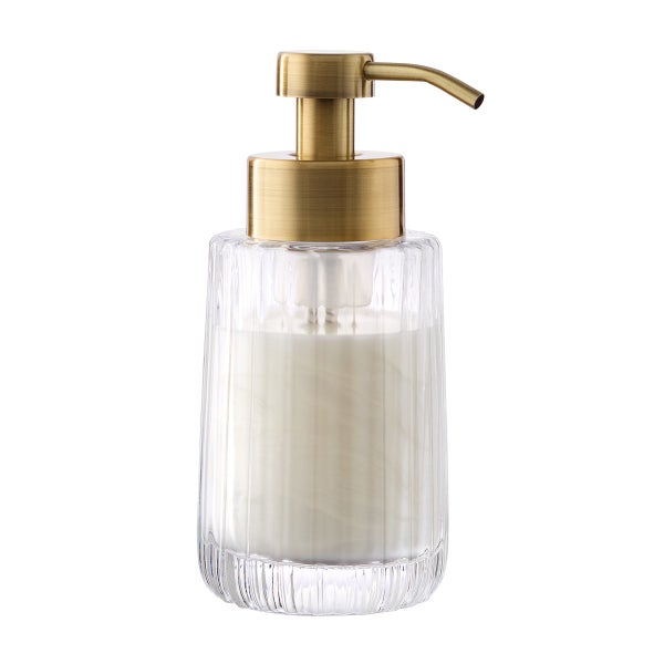 Ribbed Glass Foaming Soap Pump