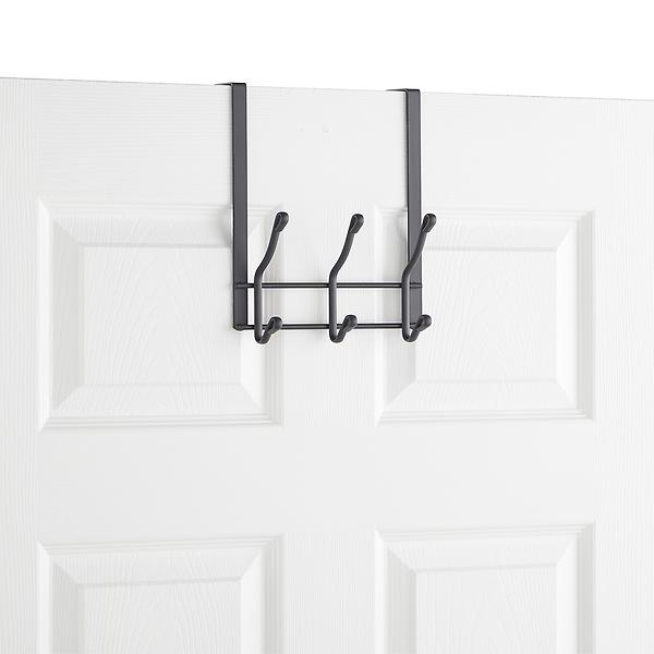 White Over the Door 3-Hook Rack