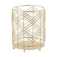 The Container Store Metal Trash Can Gold