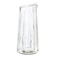Be Home 40 oz. Ruffle Glass Lines Carafe Clear