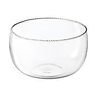 Be Home Large Ruffle Glass Bowl Clear