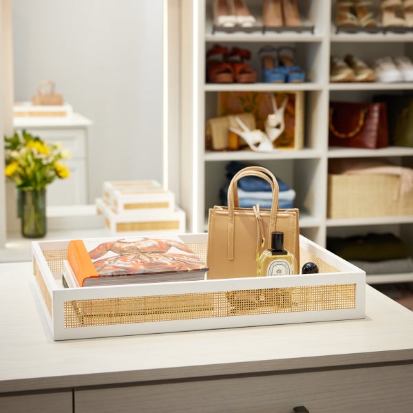 The Container Store Artisan Rattan Cane Tray