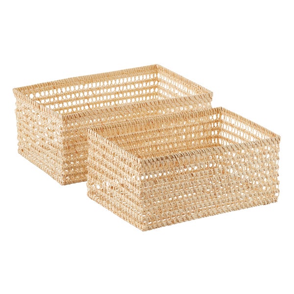 The Container Store Santorini Rattan Bins