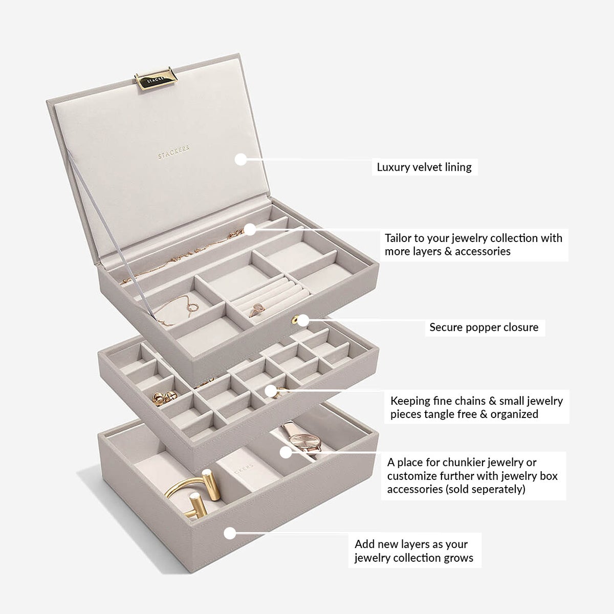 Stackers Classic Jewelry Box Starter Set