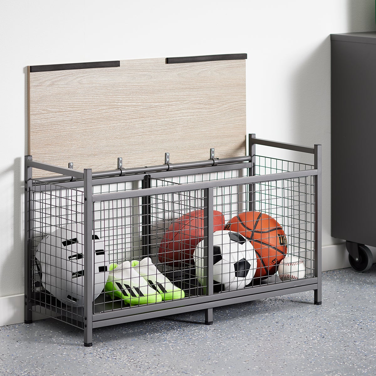 Black Heavy Duty Storage Bench The Container Store