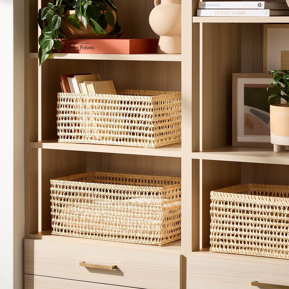 The Container Store Santorini Rattan Bins