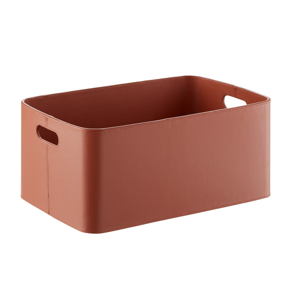 The Container Store Samson Faux Leather Bin The Container Store