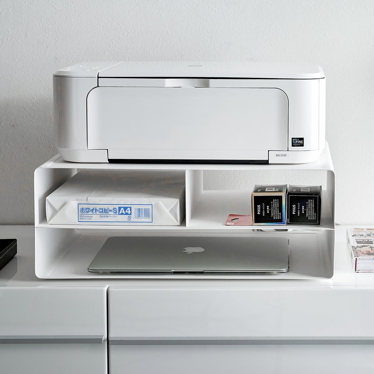 Yamazaki Tower Rolling Printer Stand | The Container Store