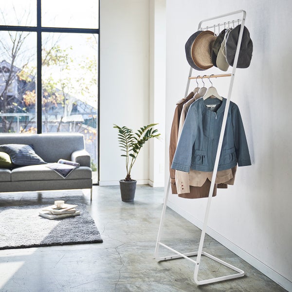 Yamazaki Tower Coat Rack with Hat Storage