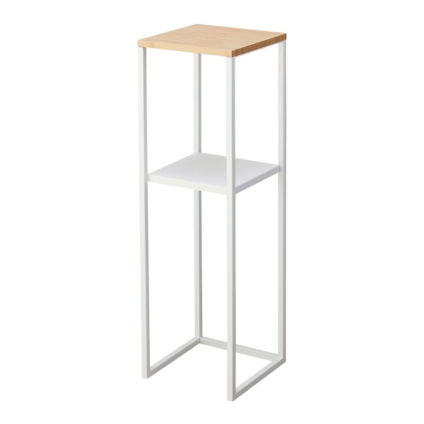 YAMAZAKI 1937 Tower Wall~Mounted Shelf Round, White, Steel/ABS Resin, 40 X 22 X 11.7 Cm