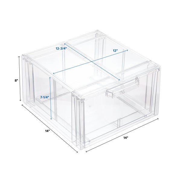 The Container Store Clearline Stackable Sweater Drawer Case of 2