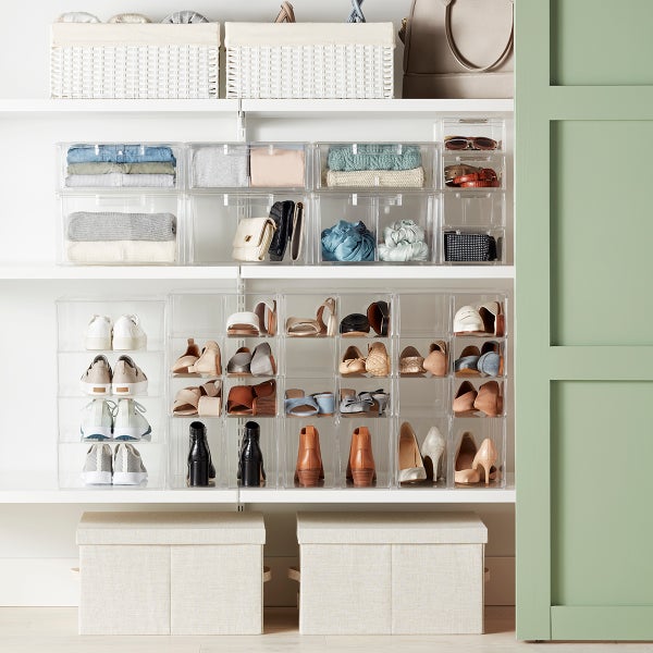 The Container Store Clearline Stackable Sweater Drawer Case of 2