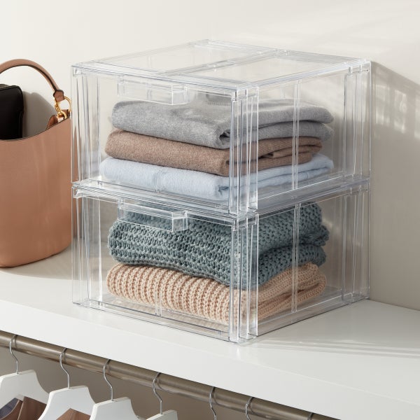 Clear Stackable Sweater Drawer