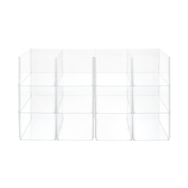 The Container Store Clearline Stackable Shoe Bin Case of 6