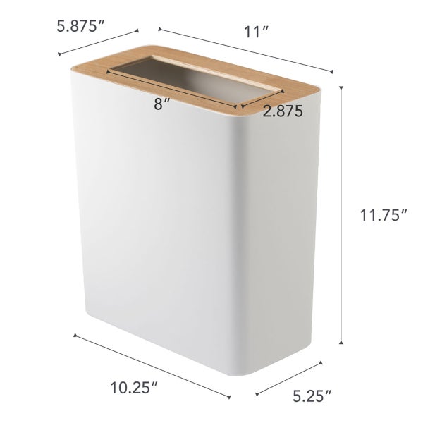 Rin Trash Can Rectangular Black Yamazaki | Design Is This