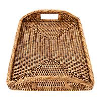Artifacts Trading Co Rattan Serving Tray Honey Brown