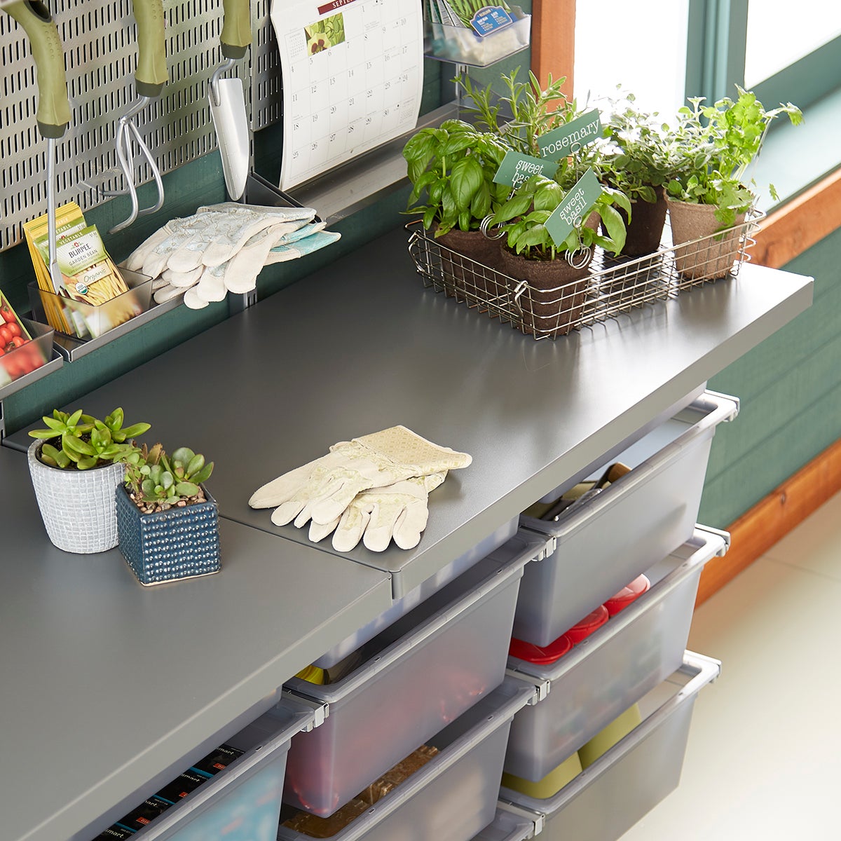 Elfa Platinum Utility Work Surface