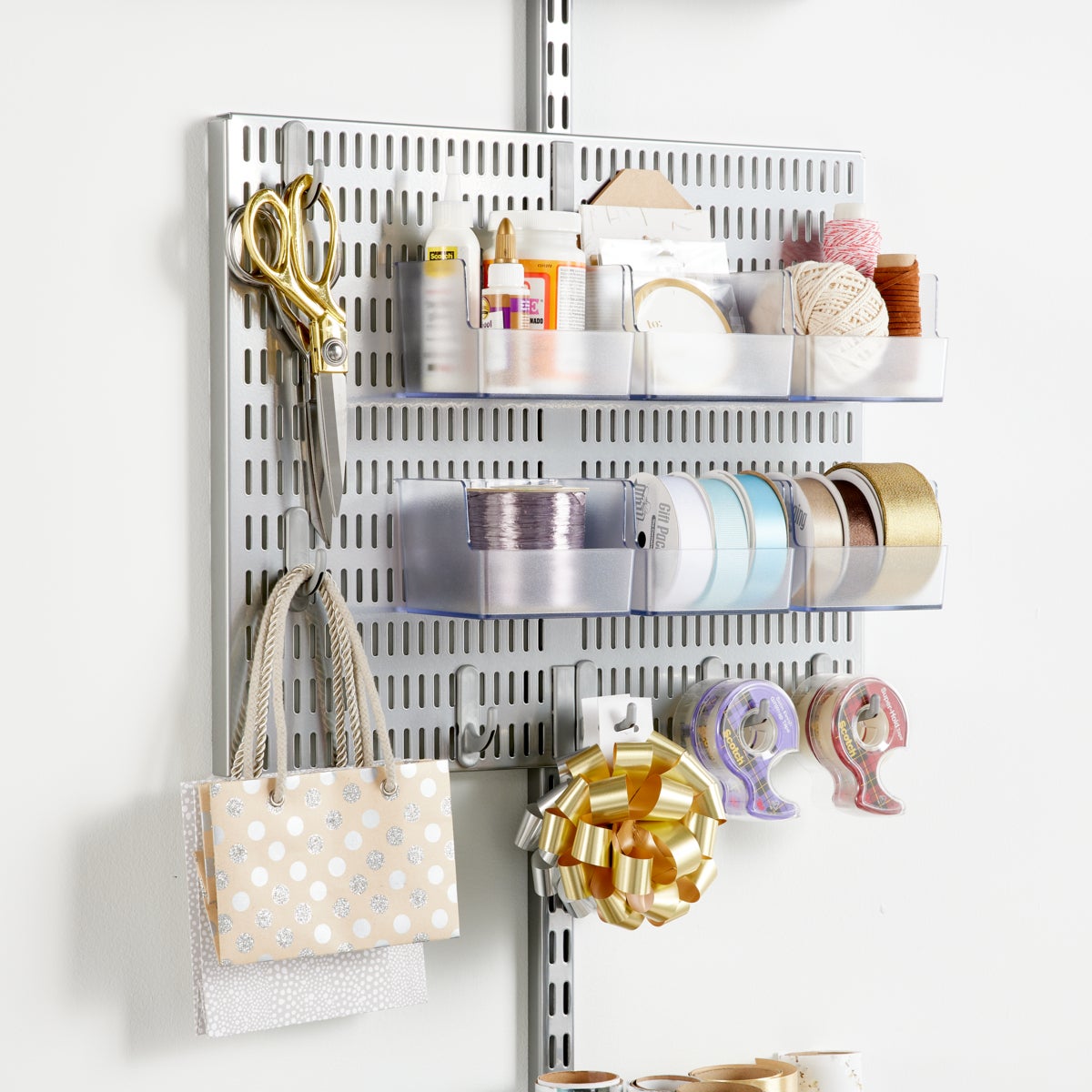 Elfa Platinum Utility Door & Wall Rack Pegboard