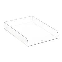 Lund London Mod Acrylic Stacking Letter Tray Clear/ Grey Trim