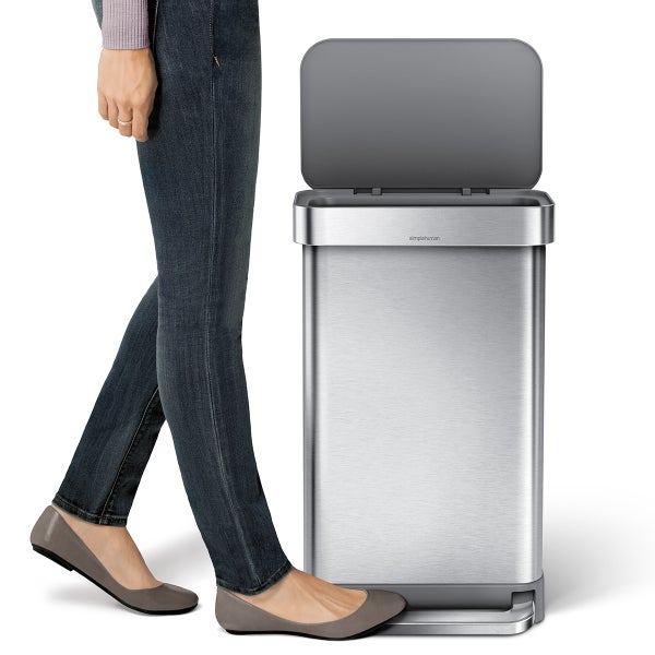 simplehuman 12 Gallon Step Trash Can with Soft-Close Lid