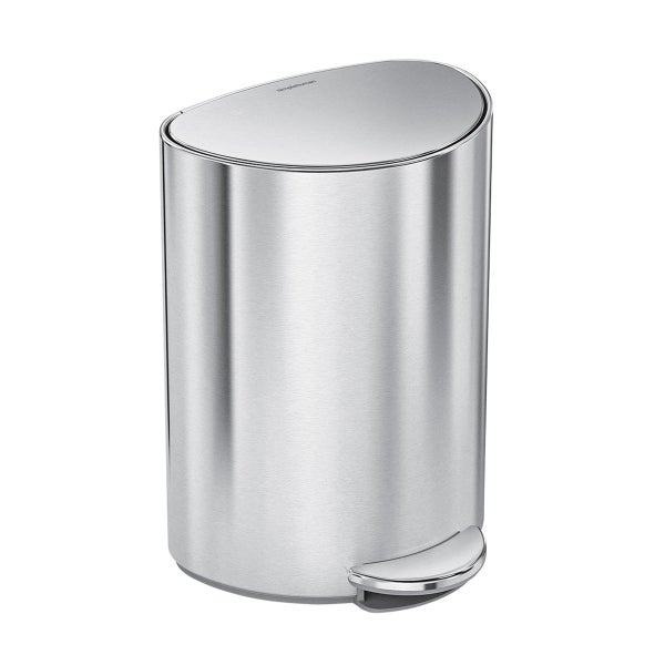 simplehuman 1.6 Gallon Semi-Round Step Trash Can