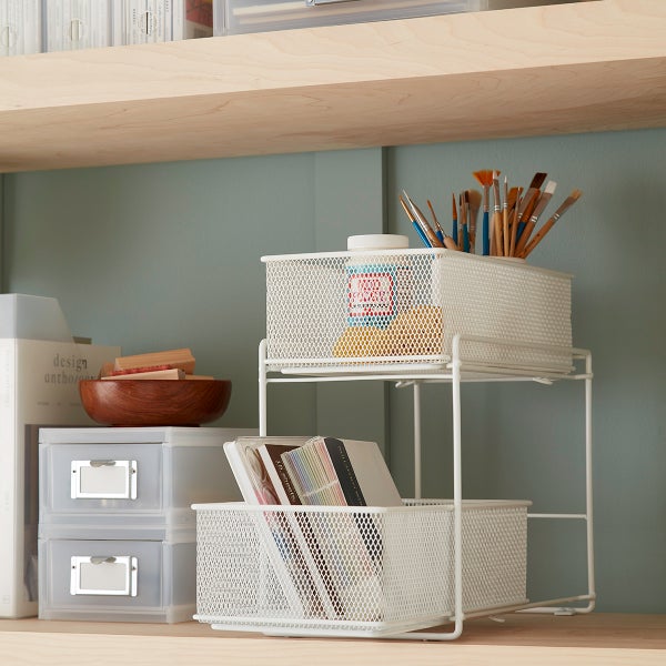 2-Drawer Mesh Organizer