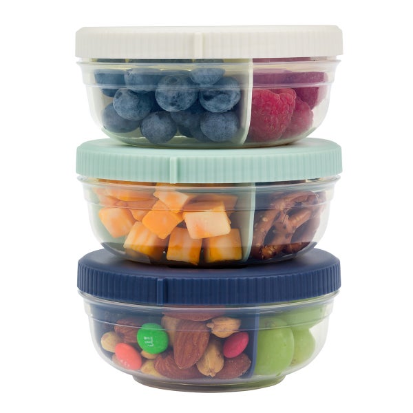 Progressive Snaplock 3-Portion Snack Stack Set