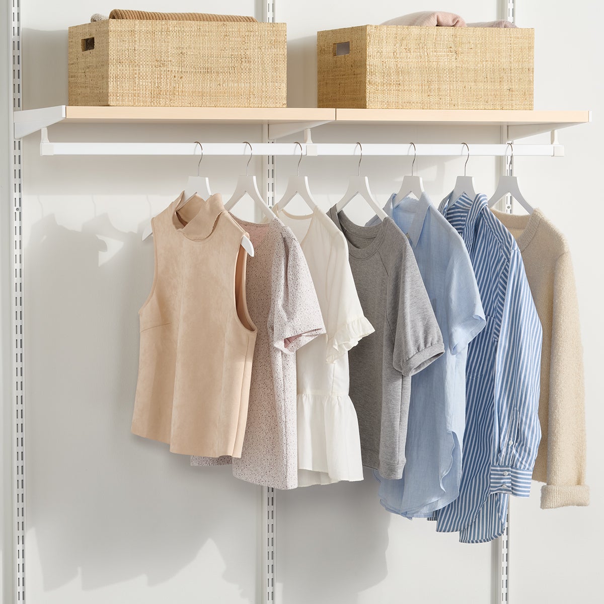 Decor Plus by Elfa Matte White Closet Rod