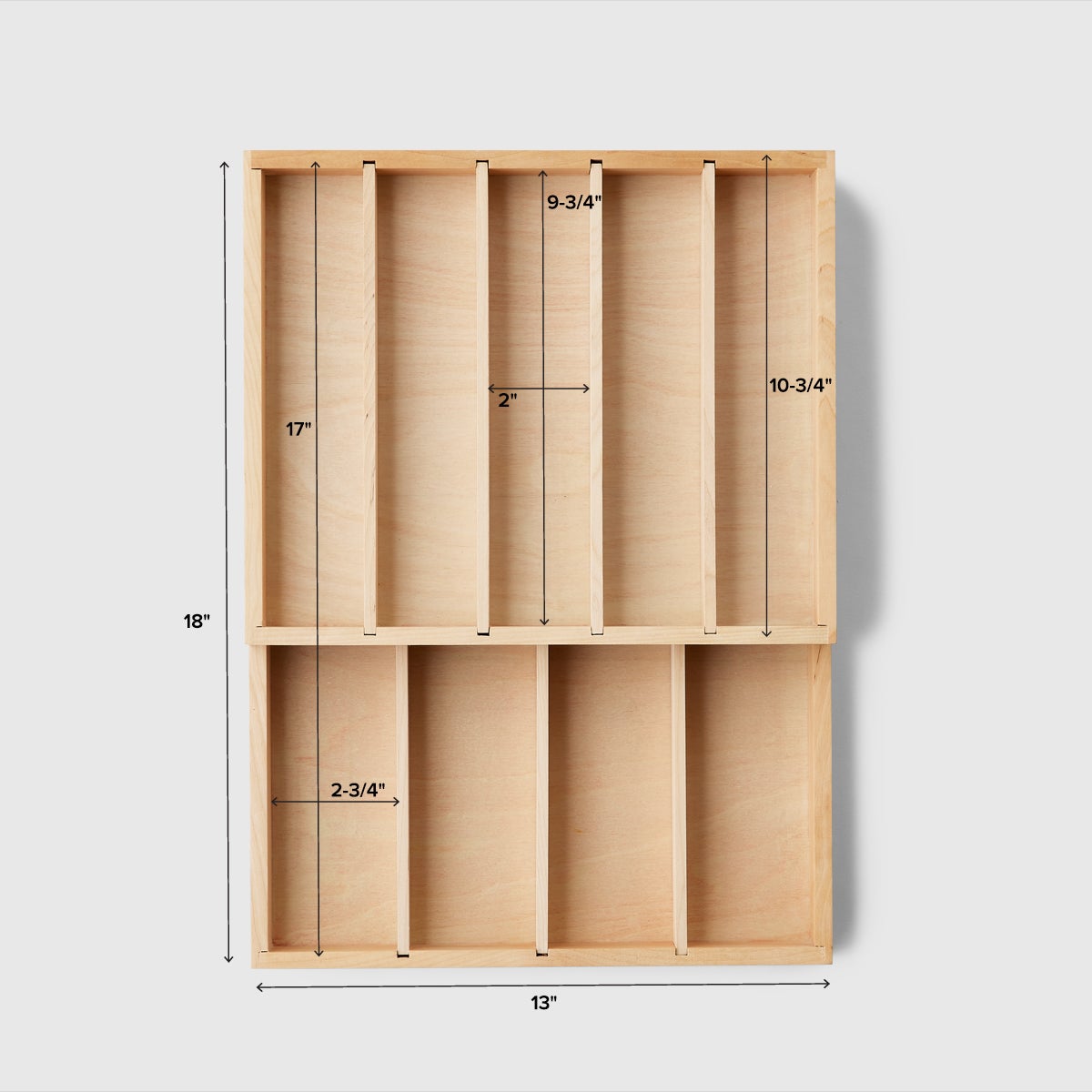 The Container Store Narrow 2-Tier Flatware & Utensil Tray