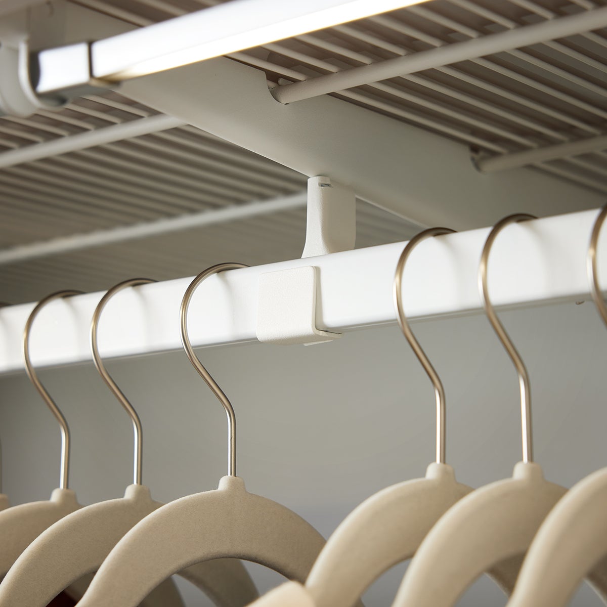 Decor Plus by Elfa Matte White Closet Rod