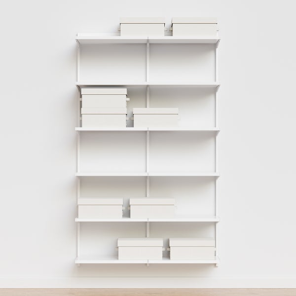 Plano 917702 Four Shelf Shelving Unit – White, 22 X 14.25 Inches, 50 Lbs Capacity Per Shelf – Durable Steel Rack For Home Garage Workshop Storage