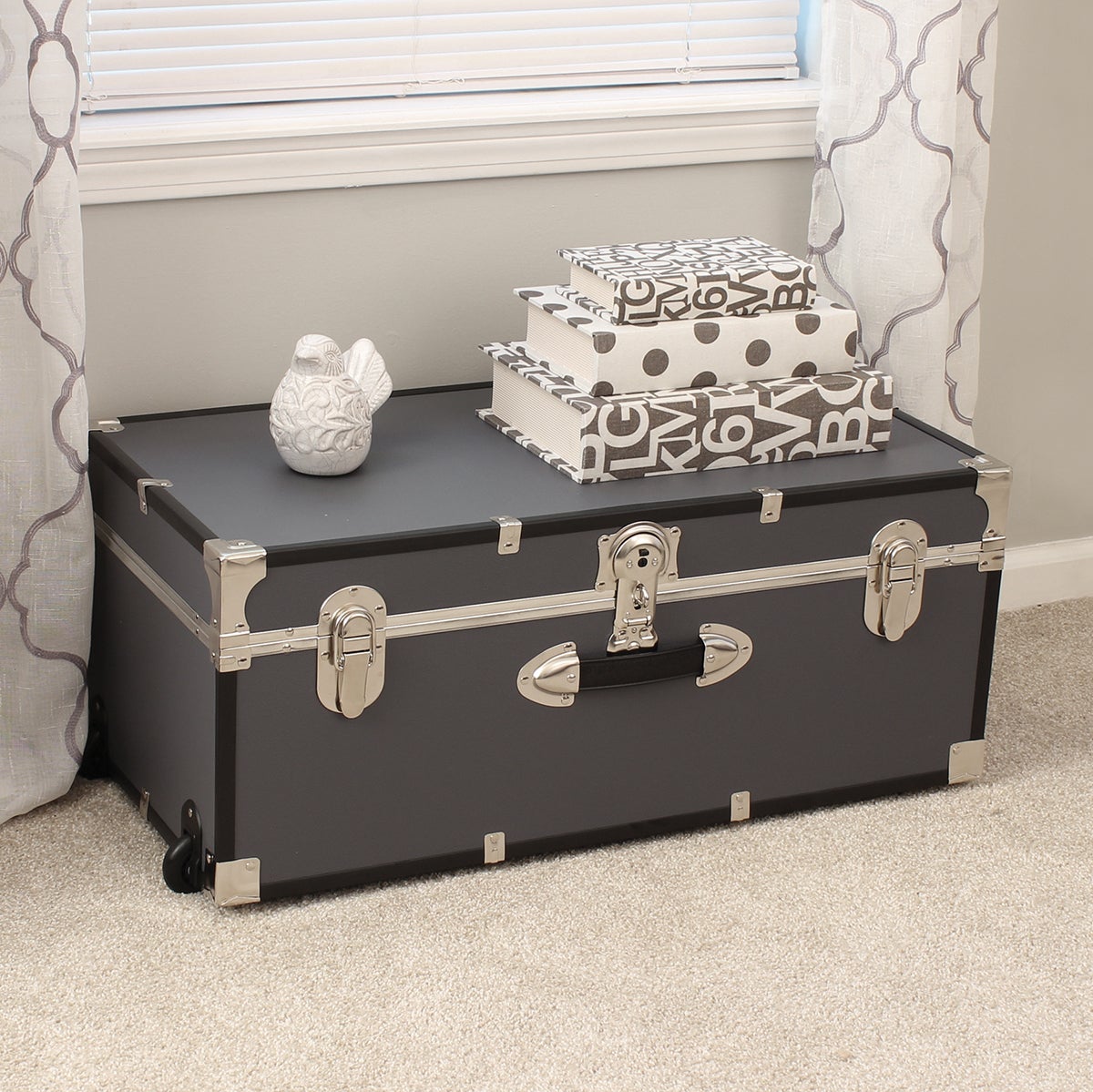 Black Seward Traveler Trunk | The Container Store