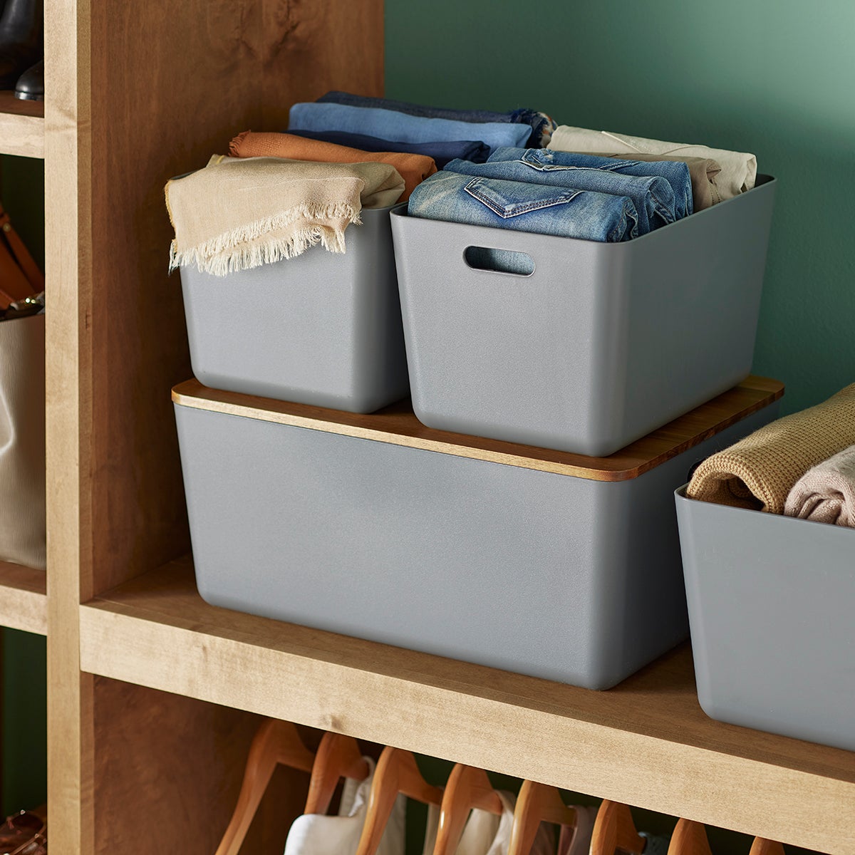 Terra Charcoal Recycled Plastic Bins
