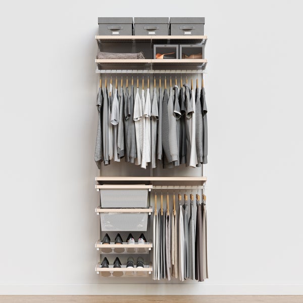 Decor Plus by Elfa 3' Closet with Mesh Drawers