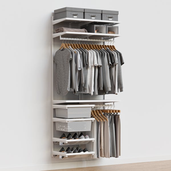 Decor Plus by Elfa 3' Closet with Mesh Drawers