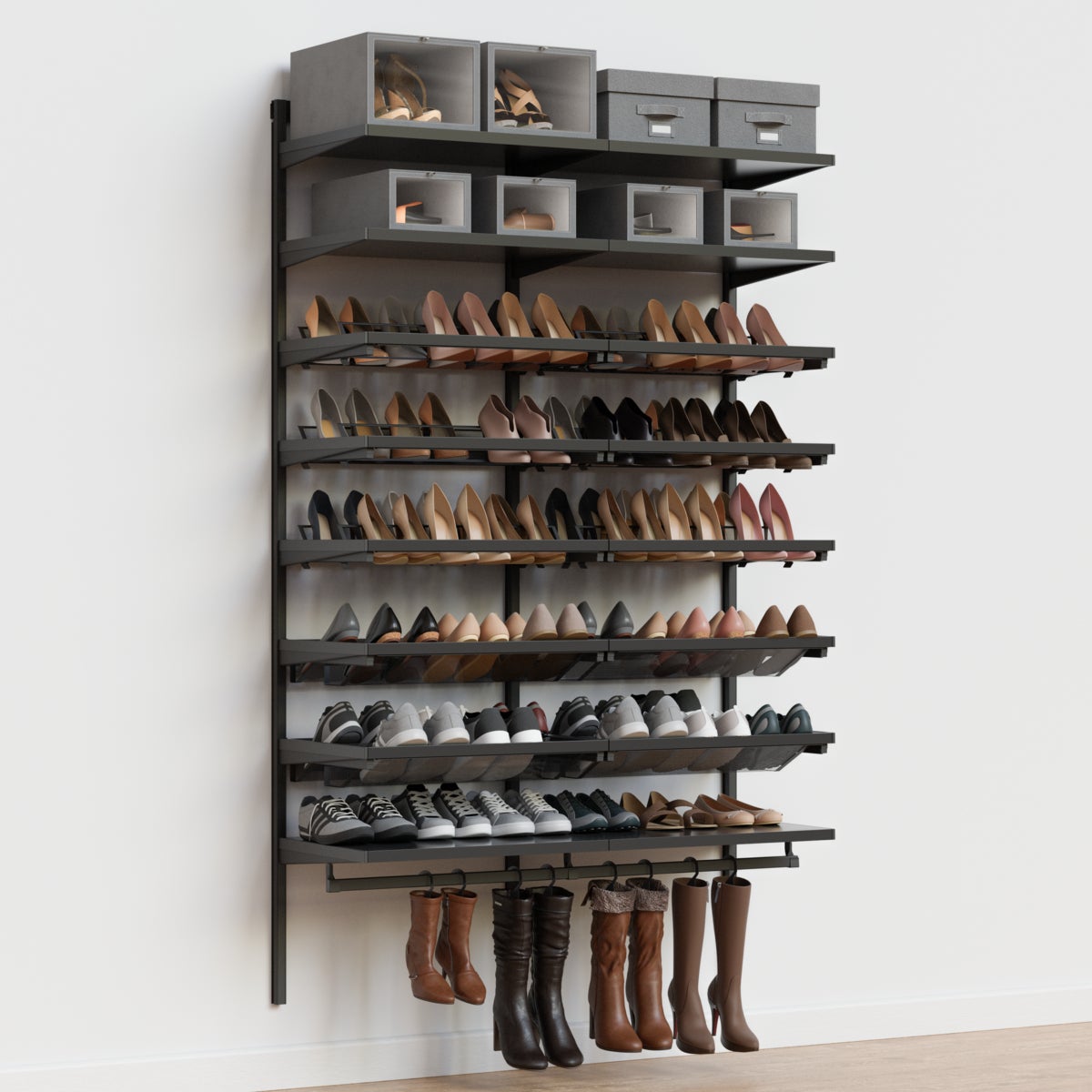 Decor Plus by Elfa 4 Shoe Wall The Container Store
