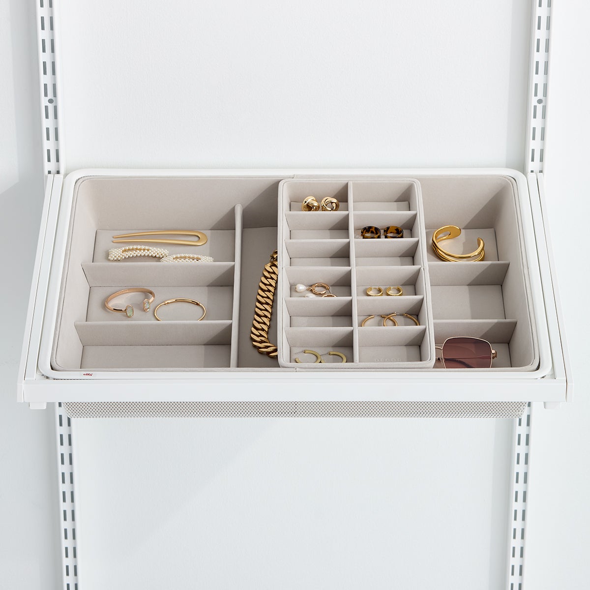 Decor Plus by Elfa Large Mesh Drawer Accessory Tray