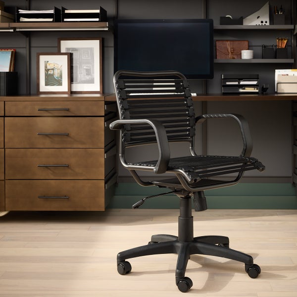 Flat Bungee Office Chair with Arms