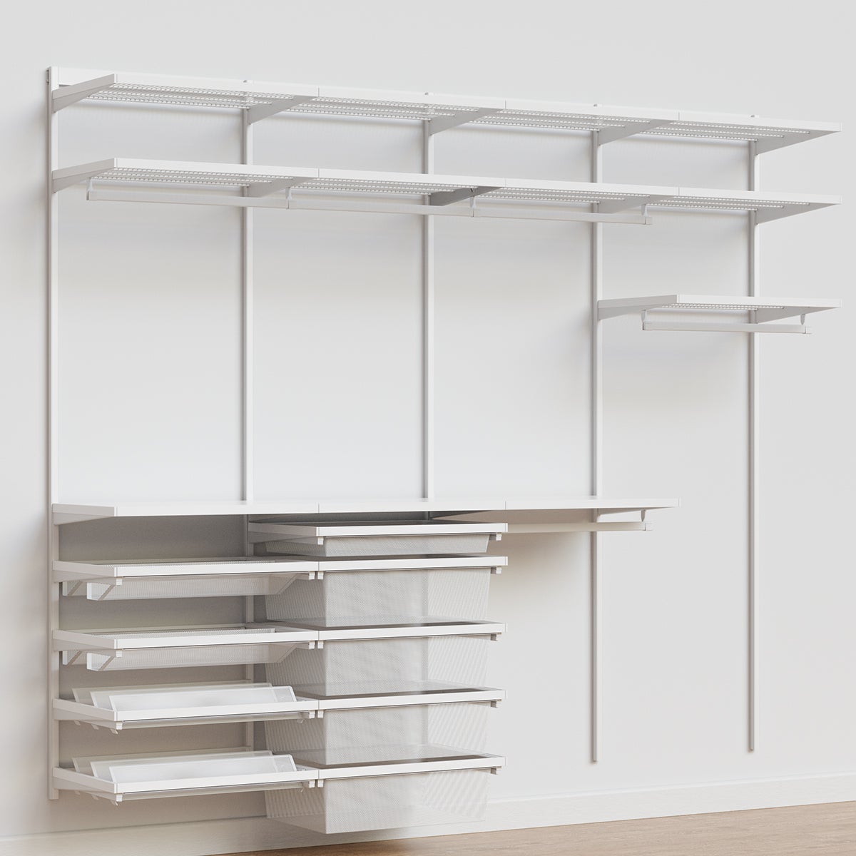 Decor Plus by Elfa 8' Closet with Mesh Drawers