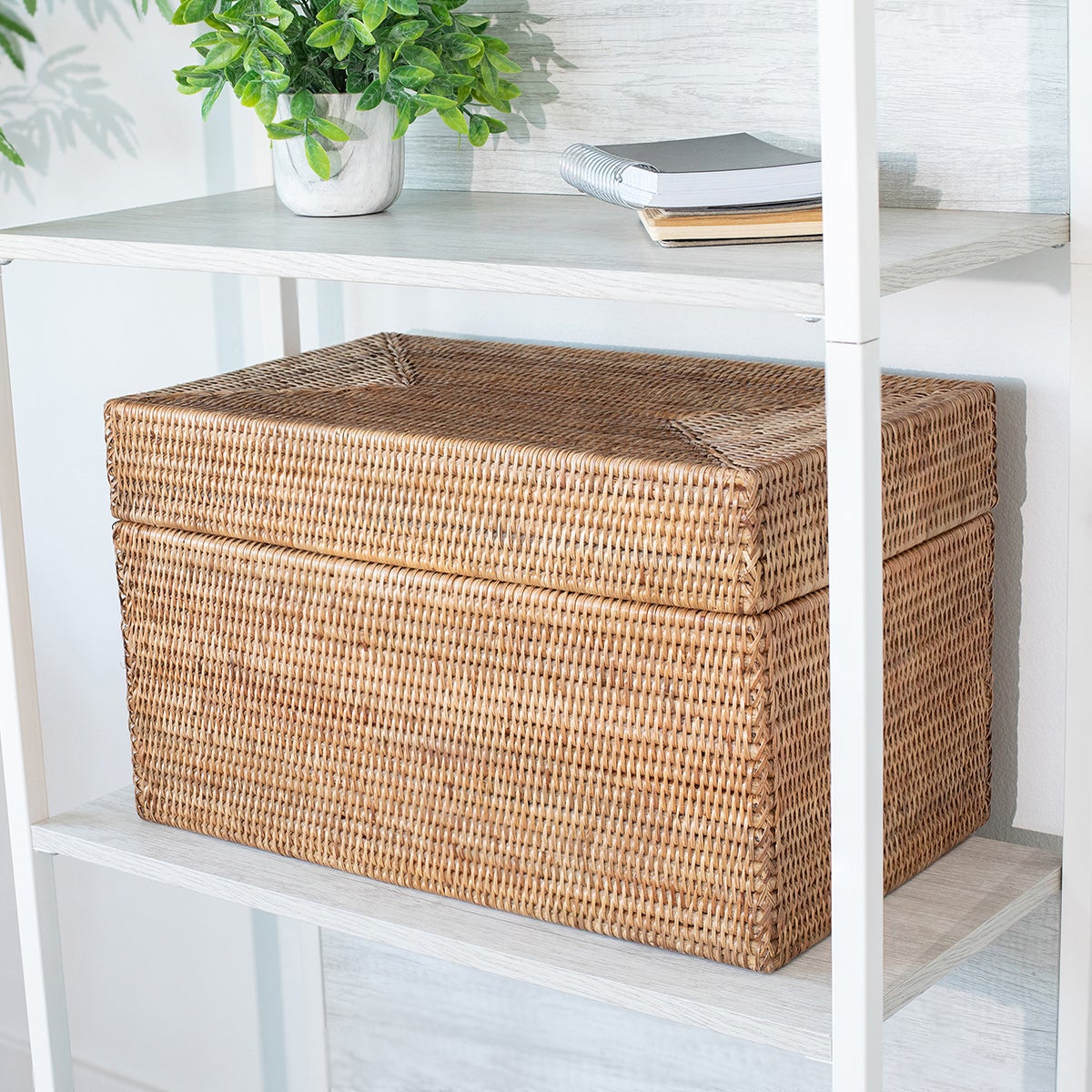 Artifacts Trading Co. Rattan Rectangular Hinged Chest