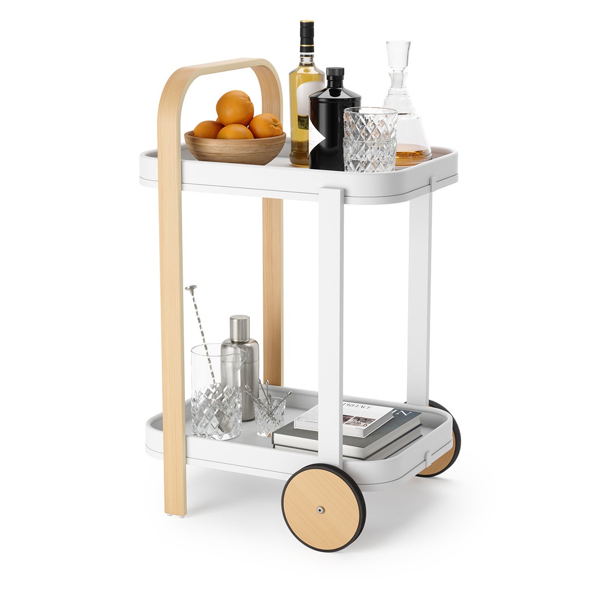 Umbra Bellwood Bar & Serving Cart | The Container Store